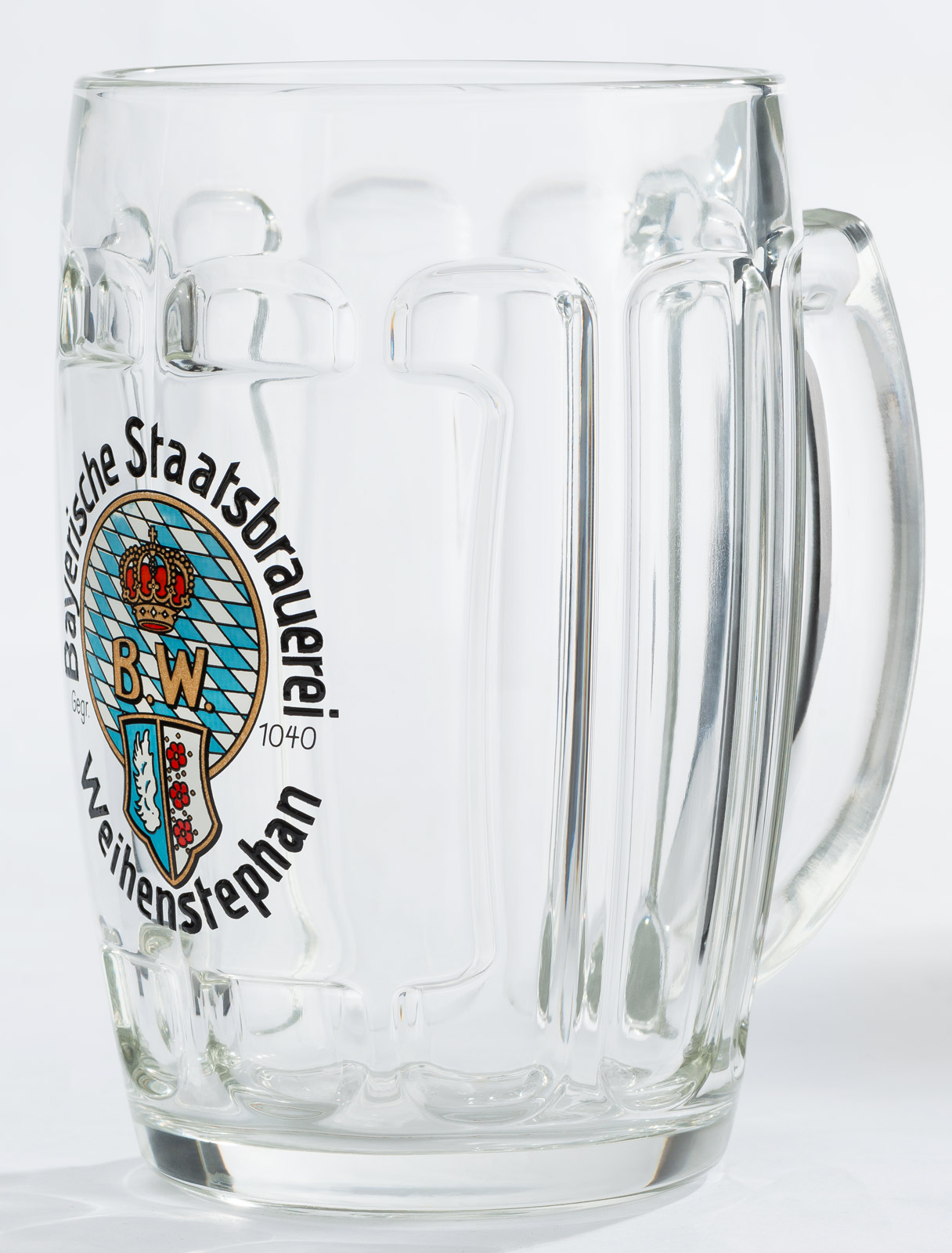 Weihenstephaner Dimpled Beer Glass 1 Liter Stein Maßkrug BNWOB MAN CAVE GERMANY 